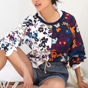 Anthropologie Multicolor Floral Sweatshirt